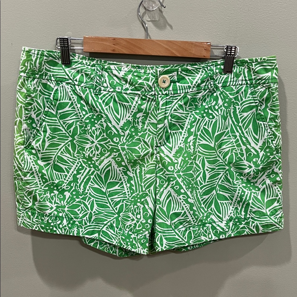 Lilly Pulitzer Callahan Chino Shorts Green Bean Giraffe